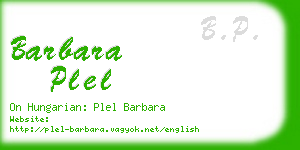 barbara plel business card